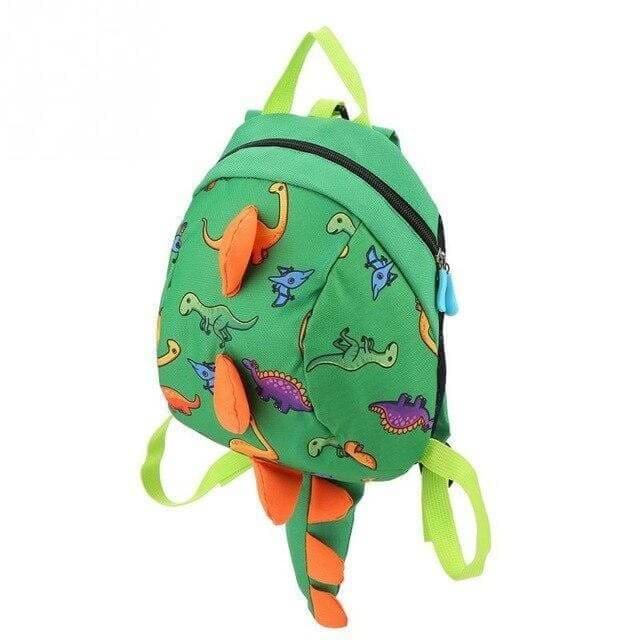 Green Dinosaur Backpack With Tail For Kids
