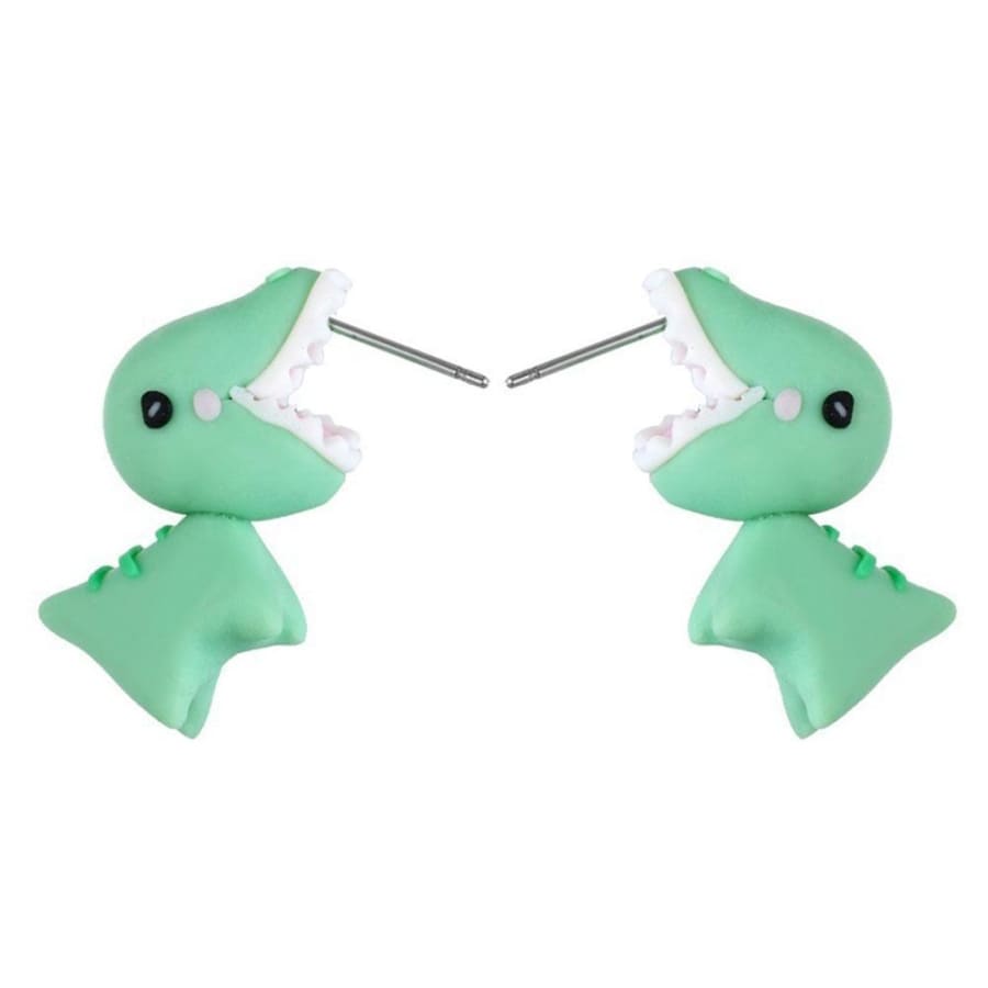 Dinosaur Biting<br> ear earrings
