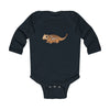 Infant Long Sleeve Bodysuit Baby Ankylosaurus - Black / NB -