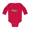 Infant Long Sleeve Bodysuit Baby Ankylosaurus - Red / NB -