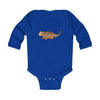 Infant Long Sleeve Bodysuit Baby Ankylosaurus - Royal / 6M -