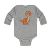 Infant Long Sleeve Bodysuit Baby Apatosaurus - Heather / NB