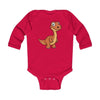 Infant Long Sleeve Bodysuit Baby Apatosaurus - Red / NB -