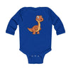 Infant Long Sleeve Bodysuit Baby Apatosaurus - Royal / 6M -