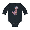 Infant Long Sleeve Bodysuit Baby Dinosaur - Black / NB -