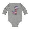Infant Long Sleeve Bodysuit Baby Dinosaur - Heather / NB -