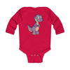 Infant Long Sleeve Bodysuit Baby Dinosaur - Red / NB - Kids