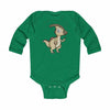 Infant Long Sleeve Bodysuit Baby Parasaurolophus - Kelly /