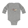 Infant Long Sleeve Bodysuit Baby Pterodactyl - Heather / NB