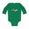 Infant Long Sleeve Bodysuit Baby Pterodactyl - Kelly / NB -