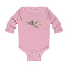 Infant Long Sleeve Bodysuit Baby Pterodactyl - Pink / NB -