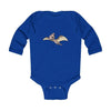Infant Long Sleeve Bodysuit Baby Pterodactyl - Royal / 6M -
