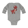 Infant Long Sleeve Bodysuit Baby Raptor - Heather / NB -