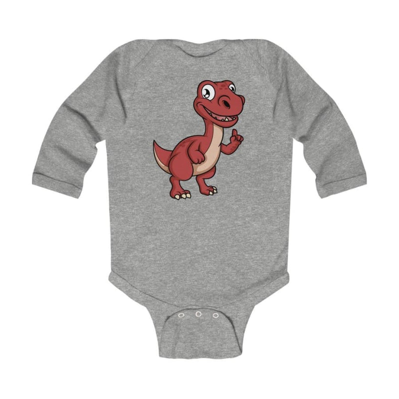 Infant Long Sleeve Bodysuit Baby Raptor - White / 12M - Kids