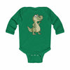 Infant Long Sleeve Bodysuit Baby T-Rex - Kelly / NB - Kids