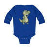 Infant Long Sleeve Bodysuit Baby T-Rex - Royal / 6M - Kids
