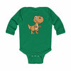 Infant Long Sleeve Bodysuit Baby Tyrannosaurus - Kelly / NB