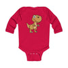 Infant Long Sleeve Bodysuit Baby Tyrannosaurus - Red / NB -