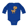 Infant Long Sleeve Bodysuit Baby Tyrannosaurus - Royal / 6M