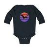 Infant Long Sleeve Bodysuit Pterodactyl Sunset - Black / NB