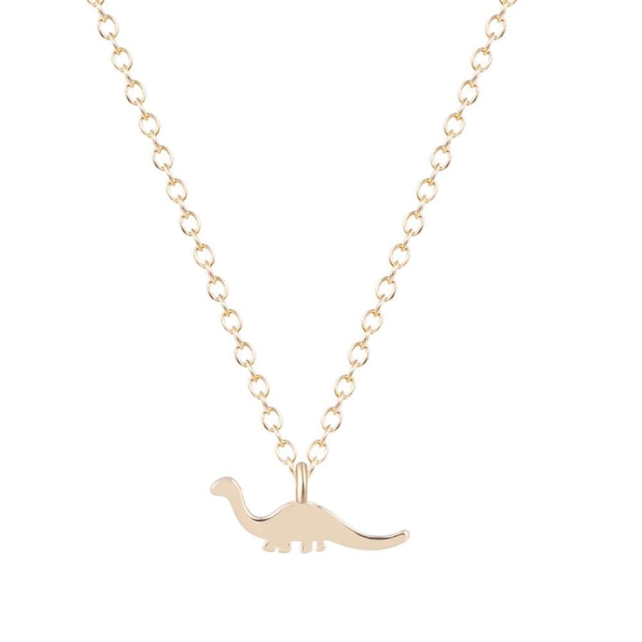 Golden Brachiosaurus Necklace