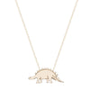 Golden Stegosaurus Necklace