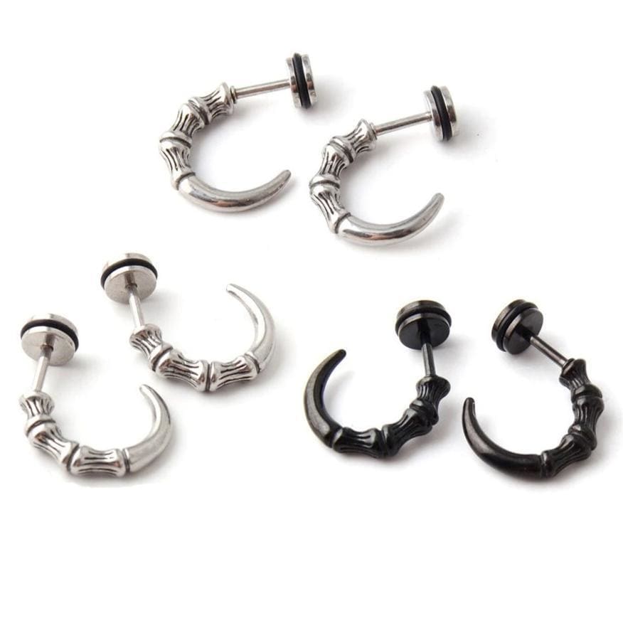 RAPTOR CLAW EARRINGS | DINOSAUR EAR STUDS