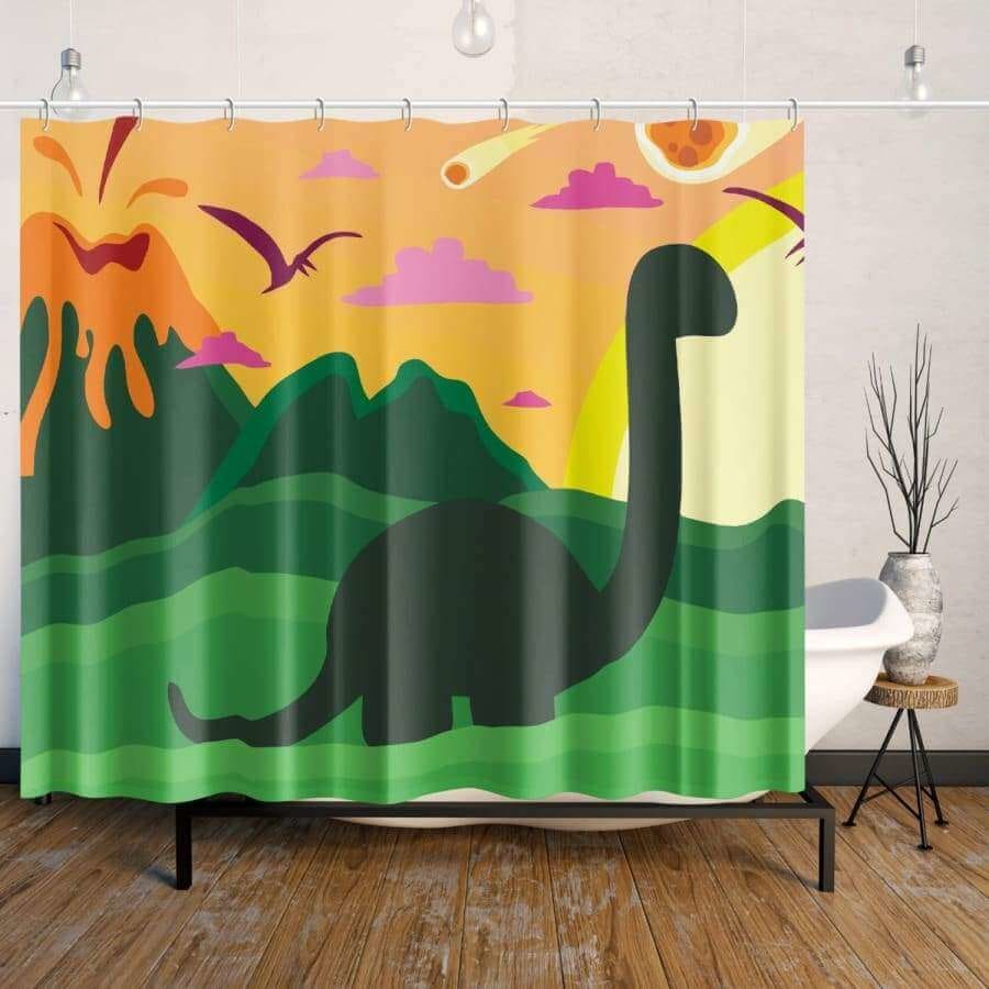 Jurassic Land Shower Curtain