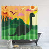 Jurassic Land Shower Curtain - M (78x72in) - Bathroom