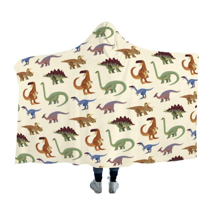 Jurassic Mood Dinosaur Hooded Blanket