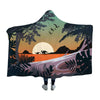 Jurassic Sunset Dinosaur Hooded Blanket - L (60’’ x 80’’)