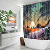 Jurassic Sunset Shower Curtain - Bathroom
