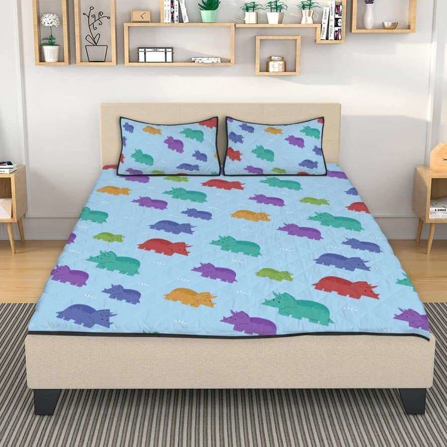 Lovely Triceratops Bedding Set (Comforter & Pillow) Twin - 