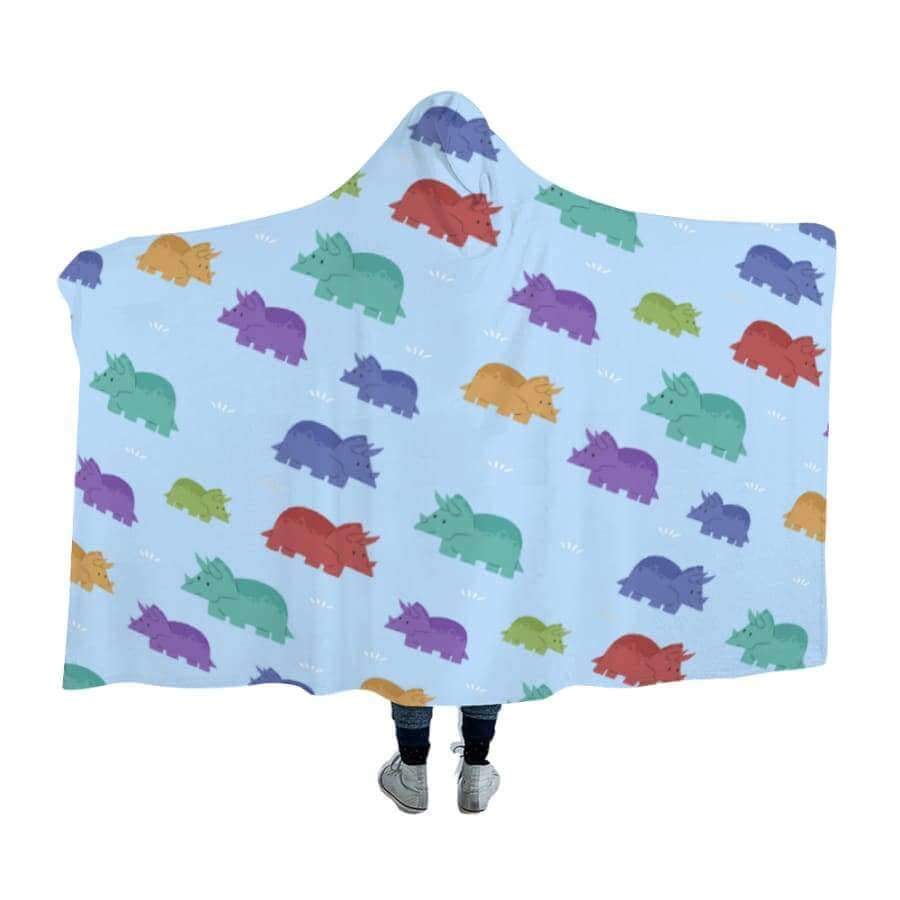 Lovely Triceratops Dinosaur Hooded Blanket - Lovely 