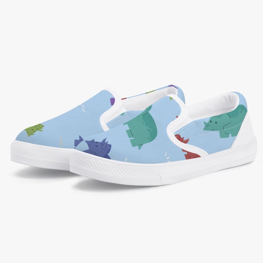 Lovely Triceratops Kids’ Slip-On Shoes - Child11/EU28 - 