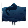 Marine Landscape Dinosaur Hooded Blanket