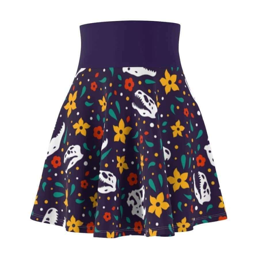 ‘Midnight Dinosaur’ Skirt - L / 4 oz. - All Over Prints