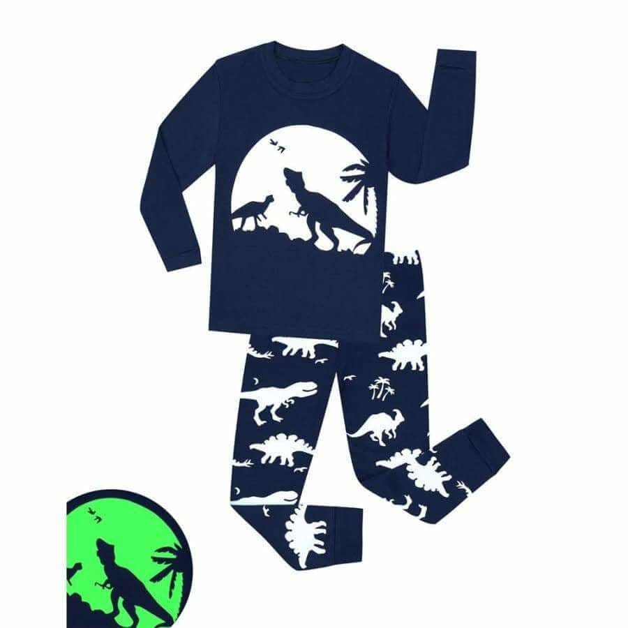 Moon & Dinos<br> Fluorescent Jammies 