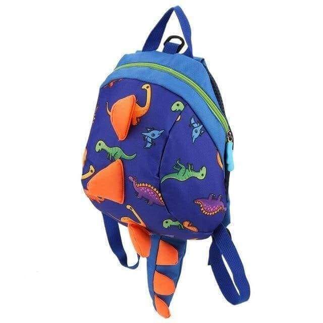 Navy Blue Dinosaur Backpack With Tail For Kids