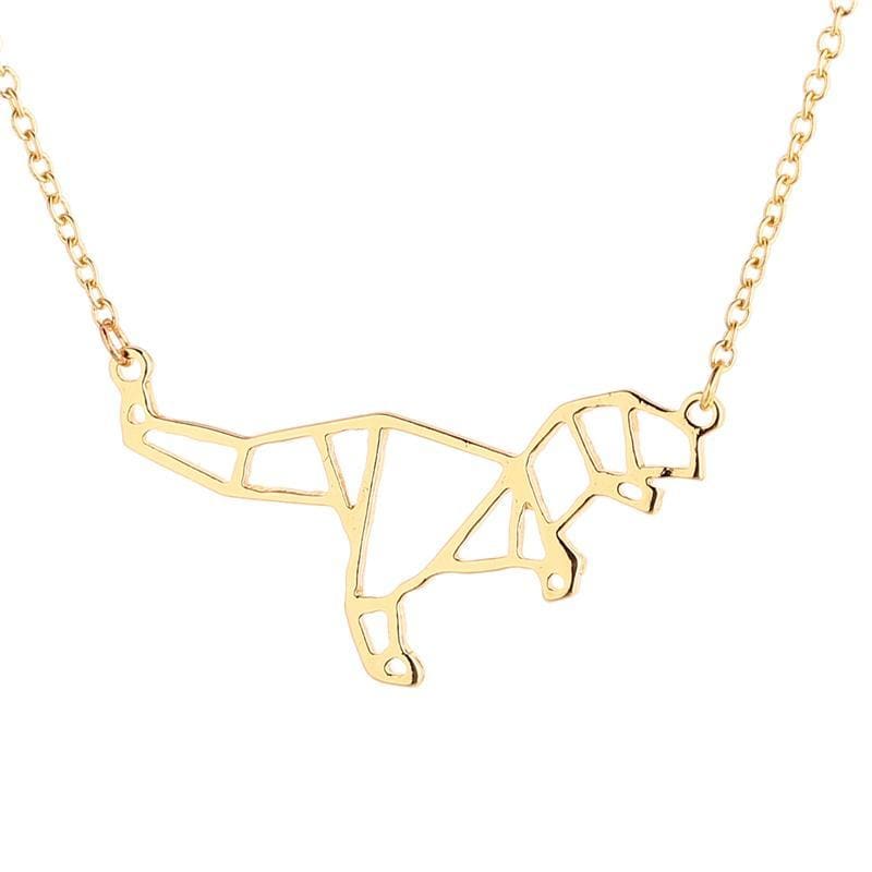 DINOSAUR GEOMETRIC NECKLACE | T-REX PENDANT