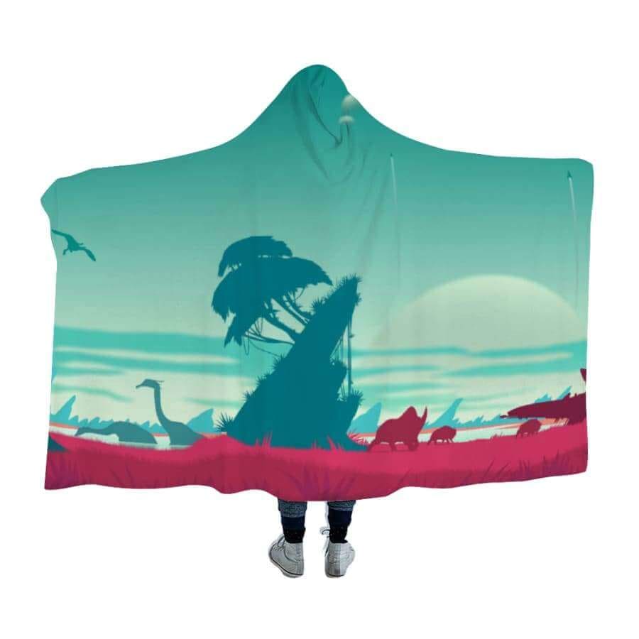 New Prehistoric World Hooded Blanket