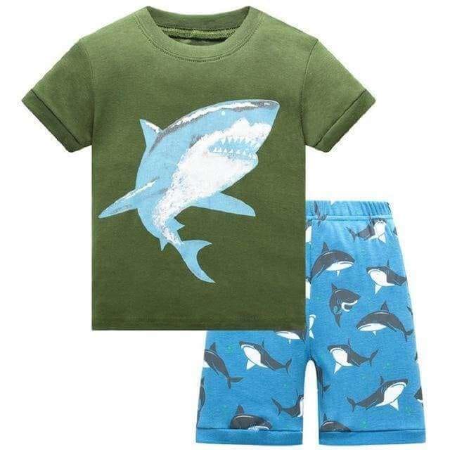 Prehistoric Shark Summer Pajamas