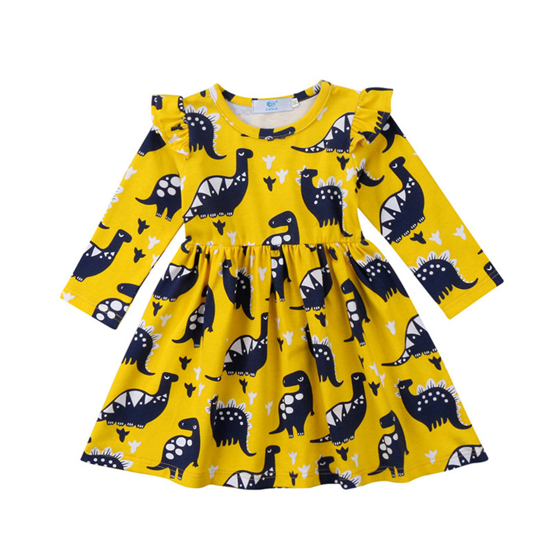 Yellow Dinosaur Dress