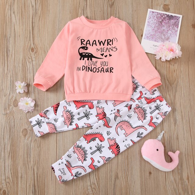 Rawr Means I Love You In Dinosaur - 2 Pieces Outfit