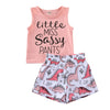 Little Miss Sassy Pants Outfit With Dinosaurs