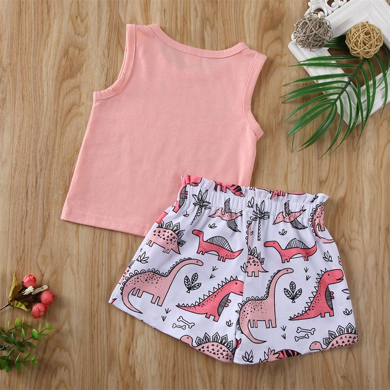 Little Miss Sassy Pants Outfit With Dinosaurs