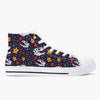 Skulls & Flowers Classic High-Top Canvas Shoes -