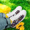 Skulls & Flowers Classic High-Top Canvas Shoes - White /