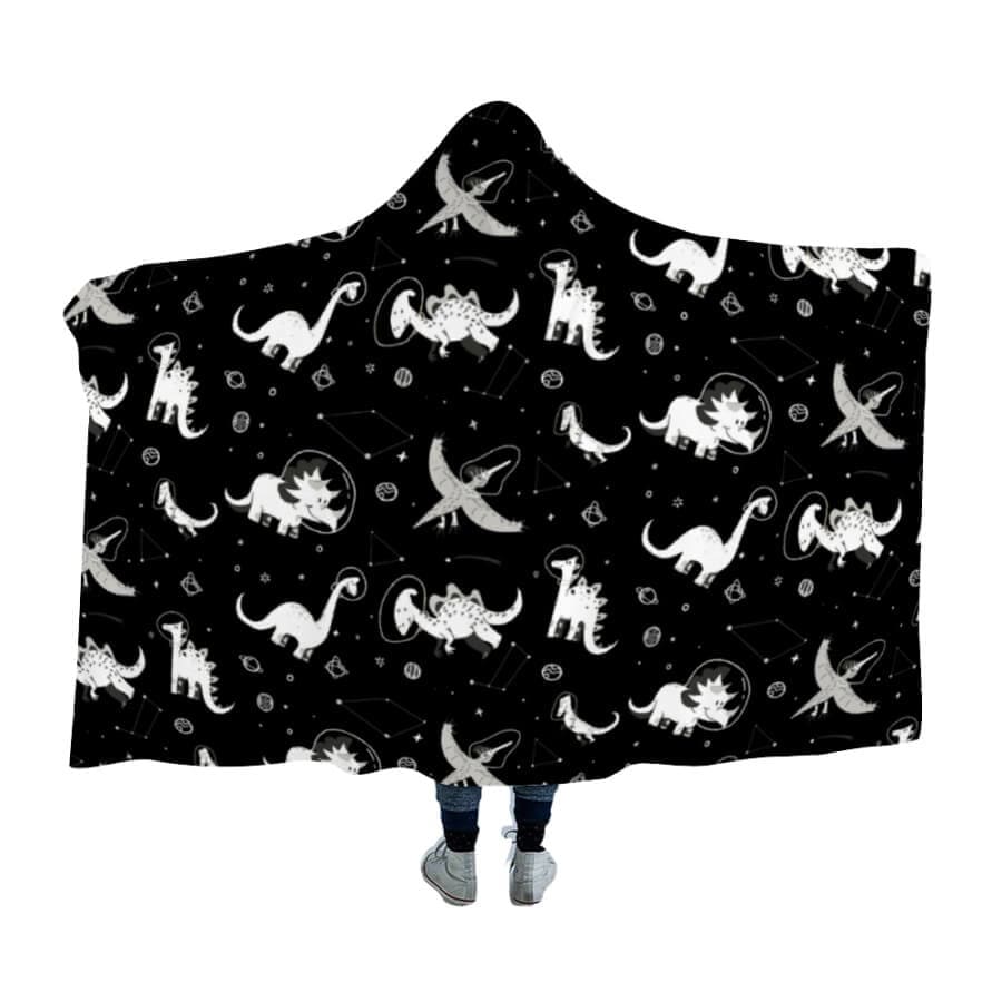 Space Dinosaurs Hooded Blanket