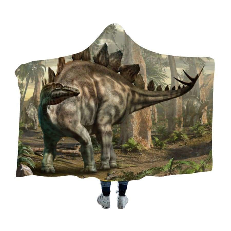 Stegosaurus Dinosaur Hooded Blanket